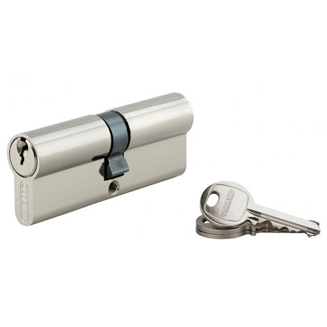 Cylindre Profile Serie Eco Nickele Double 40 X 40 Mm S'entrouv  3 Cles