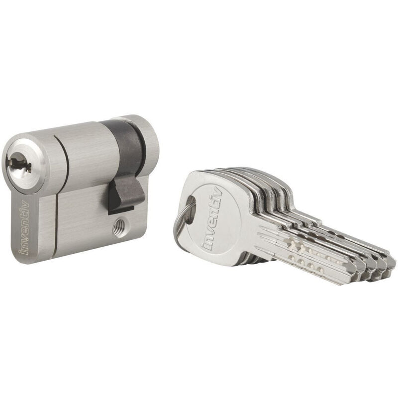 Cylindre Serrure Haute Sécurité inventiv - 5 Protections - L.30+10mm