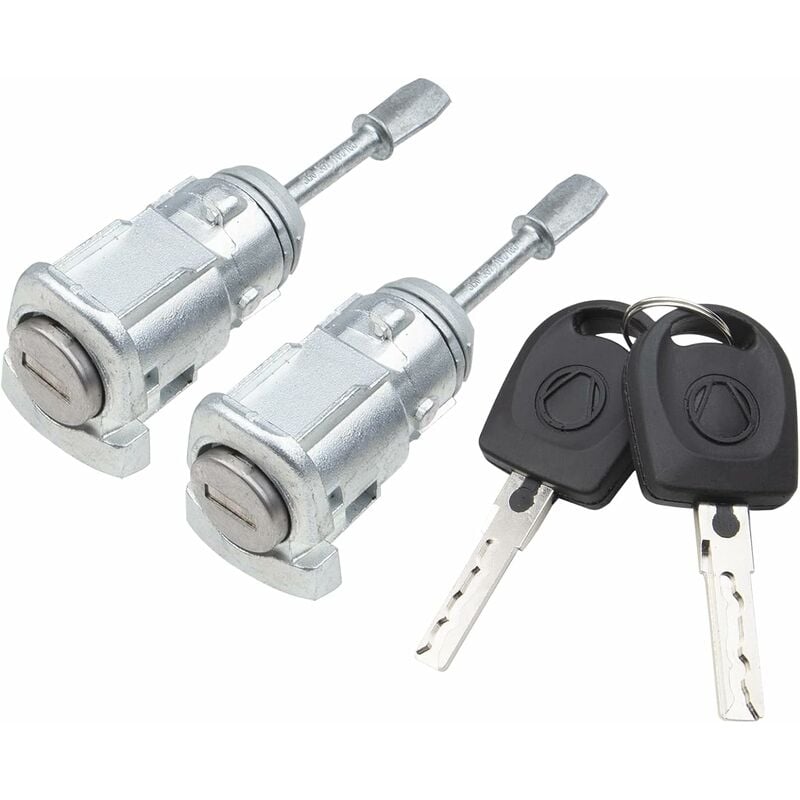 Ersandy - Cylindre Serrure Porte Avant Gauche Droite Compatible avec Golf iv Bora Passat B5 Skoda Fabia 3B0837167 3B0837168