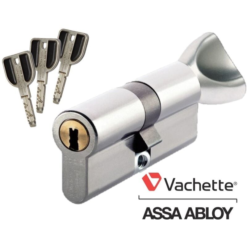 Cylindre serrure Vachette RADIALis 42,5 bouton x 37,5 - Alu