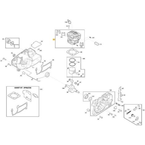 CYLINDRE - SP466 ORIGINAL STIGA - 118805705/0