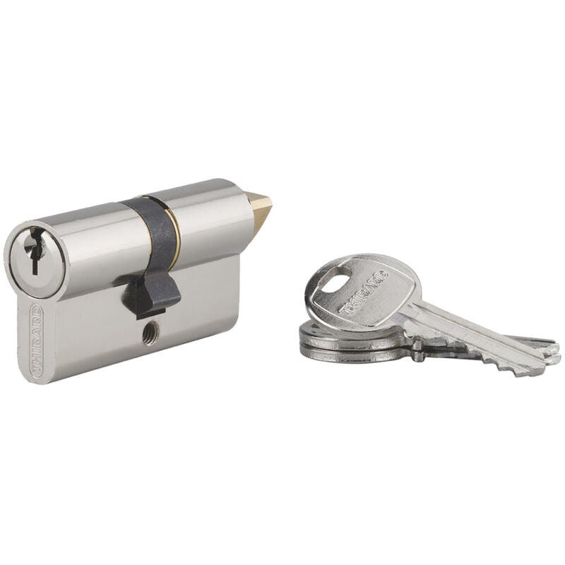 Cylindre triangle externe 14 profilé hg, 30x30mm, 3 clés, nickelé