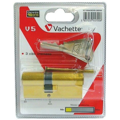 Cylindre VACHETTE V5 30x40mm 5 goupilles 3 clés
