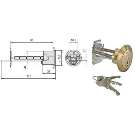 Cylindres détachés à cinq broches pour serrures 0G500 (Ex 02500) - (0G500000)