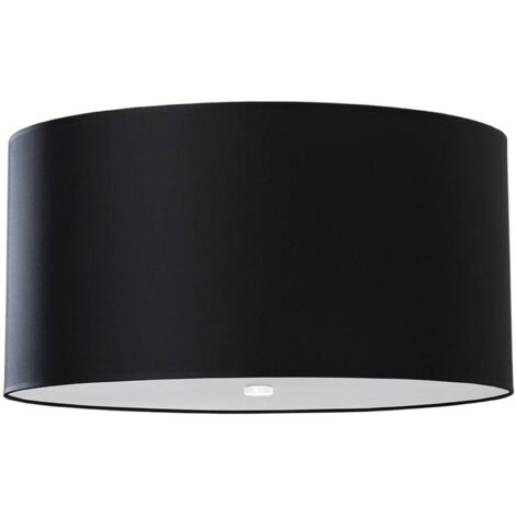 Cylindrical Flush Light Black 50cm E27 Zylindrisches Spüllicht Schwarz 50cm E27