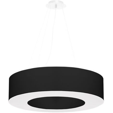 Cylindrical Pendant Light Black 70cm E27 Zylindrische Pendelleuchte Schwarz 70cm E27