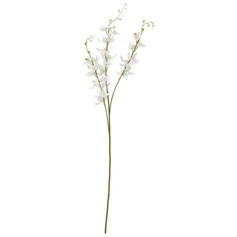 Cymbidium Spray (Single Stem Flower) - Plastic - L10 x W24 x H95 cm - White