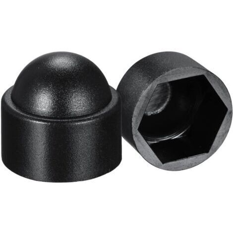 Cyslmuk – Lot de 50 cache vis écrou de protection M12 – Plastique noir – Pour assemblages en milieu public – Protection contre corrosion et chocs