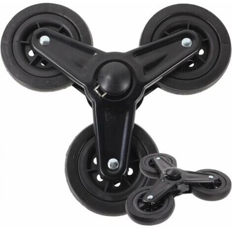 Cyslmuk – Roues triangulaires pour chariots de jardin – Durabilité accrue sur escaliers – Conception ergonomique – Réduction du bruit – Lot de 4 roues