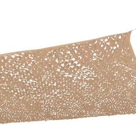 Cyslmuk – Voile d'ombrage rectangulaire 3x6 M – Camouflage sable – Protection solaire anti-UV – Fixation facile sur murs et arbres