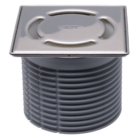 D 110mm acier inoxydable 121x121mm/115x115mm, anti-odeur 'Primus blue'. Système "Klick-Klack". Capuchon de protection/montage