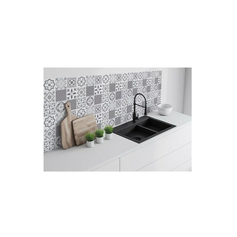 D-c-fix - Dalle murale adhésive effet carreaux de ciment 30,5 cm (lot de 6)