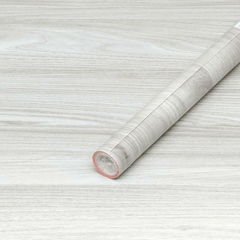 Fablon - d-c Fix Light Grey Wood Effect Self Adhesive Film Sticky Back Vinyl 2m x 67.5cm