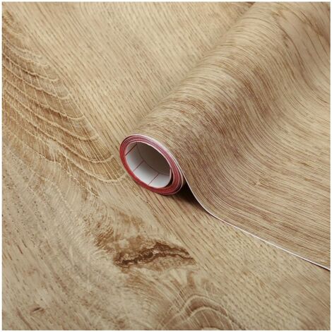 d-c-fix Pellicola Adesiva per mobili legno quercia rovere Ribbeck marrone PVC plastica vinile impermeabile decorativa per cucina, armadio, porta carta rivestimento 90 x 210 cm