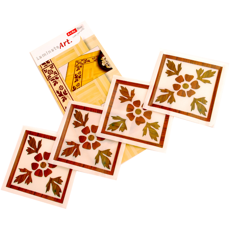 D C Fix Sticky Back Self Adhesive Laminate Flooring Border Stickers Traditional Wooden Effect Design Pack Of 4