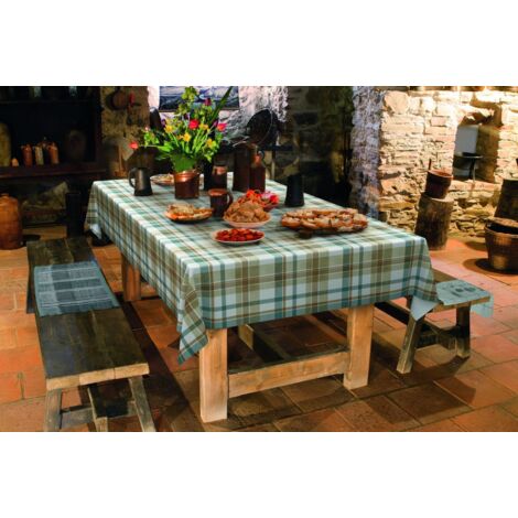 d-c-table® Tischdecke Manhattan Borneo 150 x 250 cm, blau Tischdecke