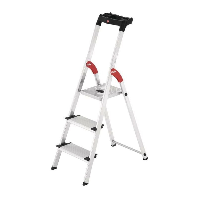 Chelle escabeau L80 Comfortline 3 marches aluminium hauteur totale 1380 mm capacité de charge 150 kg