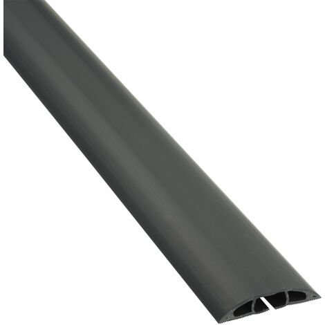 D-Line CC-1 Canalina Pavimento, Canalina Cavi, Canalina Passacavi Calpestabile, Passacavo a Pavimento - Cavità per cavi = 17mm (Larghezza) x 9mm (Altezza) - 1,8m Lunghezza - Nero