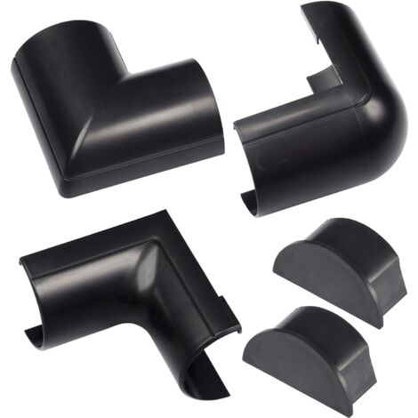 D-Line CLOAP5025B Accessori a Scatto - Canalina = 50mm (Larghezza) x 25mm (Altezza) - Nero