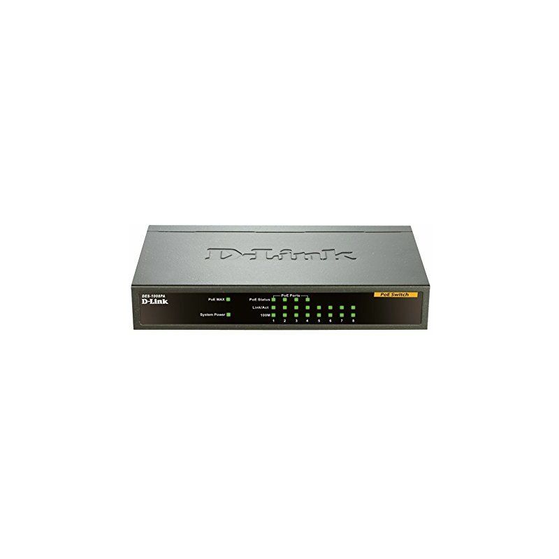 Image of D-Link DES-1008PA switch di rete Non gestito Fast Ethernet (10/100) Supporto Power over Ethernet (PoE) Nero