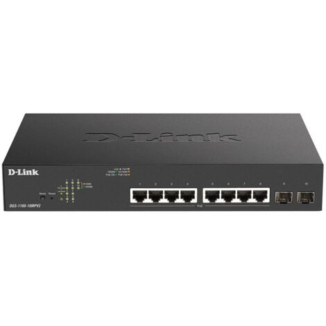 D-Link DGS-1100-10MPV2/E Switch 8xGb PoE+ 2xSFP