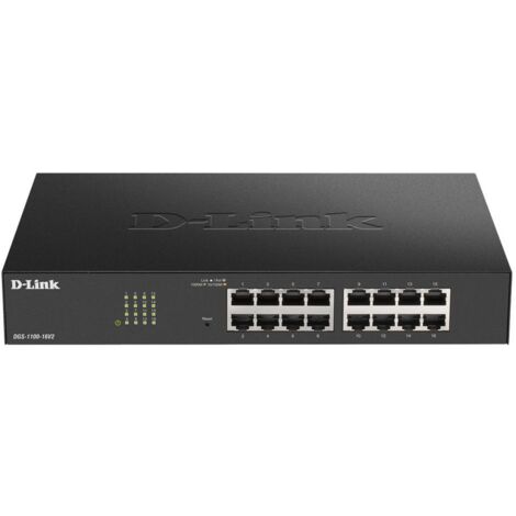 D-Link DGS-1100-16V2 Switch di Rete Gestito L2 16 Porte Gigabit Ethernet Nero
