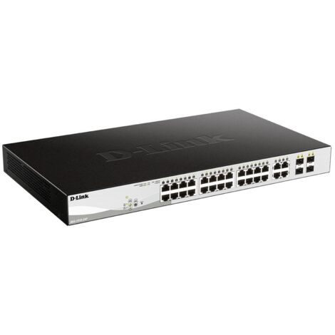 D-Link DGS-1210-24P switch di rete Gestito L2 Gigabit Ethernet (10/100/1000) Supporto Power over Ethernet (PoE) Nero