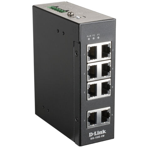 D-Link DIS-100E-8W commutateur non administrable L2 Fast Ethernet (10/100) Noir