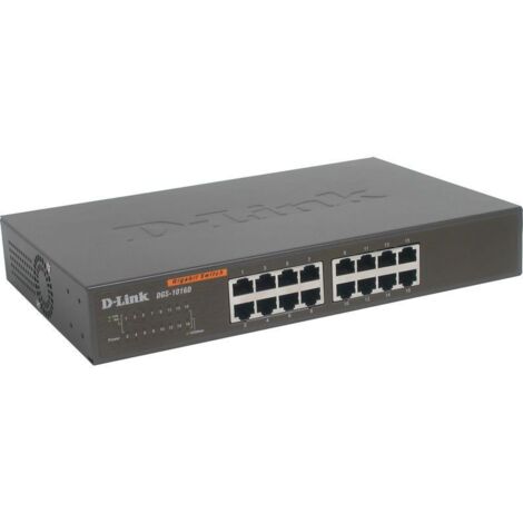 D-LINK Switch 16 x 1000/100/10Mbps, Niezarządzalny