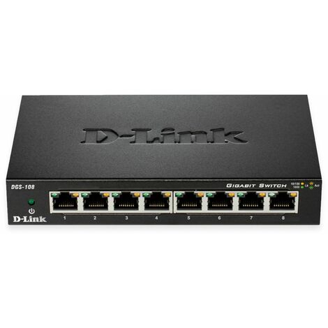 D-Link Switch DGS-108, 8-port, Gigabit