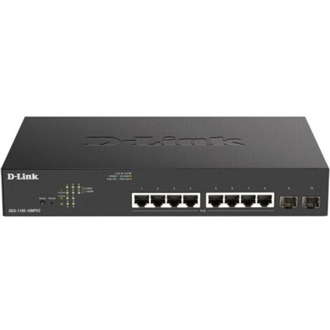D-Link switch Gestionado Gigabit Ethernet (10/100/1000) EnergÍ­a sobre Ethernet (PoE) 1U Negro