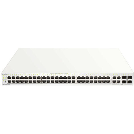 D-LINK SWITCH SMART NUCLIAS CLOUD 52 PUERTOS 10/100/1Gbit w/4 Gbit.SFP 370W PoE+