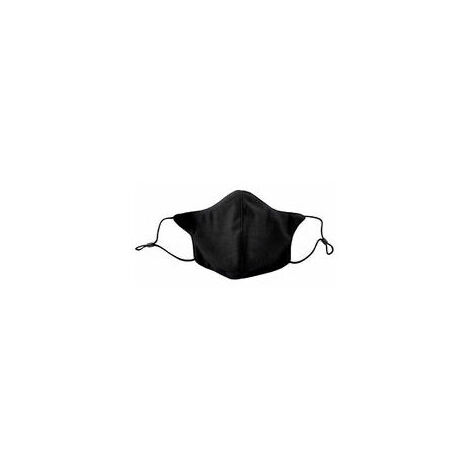 D- Masque noir de protection de qualité supérieure, avec pince-nez et lanières réglables. Masque en coton, masque facial en tissus lavable et durable（5pc）
