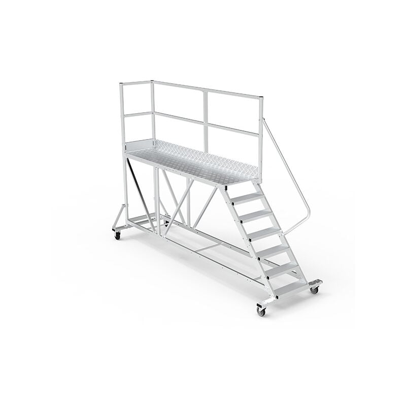 Piattaforma con ruote 4 gradini - Altezza massima di lavoro 2.80m - PTF254D
