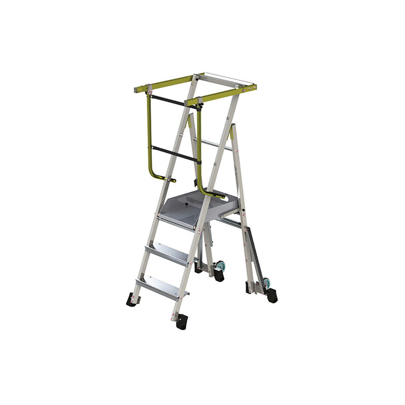 Matisère - pirl Pliant 3 marches - Hauteur de travail maximale de 2.75m - PAM3