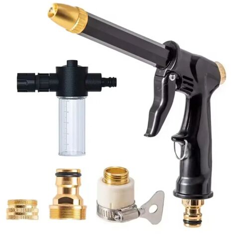 (D) Pistolet à eau haute pression pour lavage de voiture, arroseur de mousse portable, accessoire de nettoyage pour voiture, maison et jardin