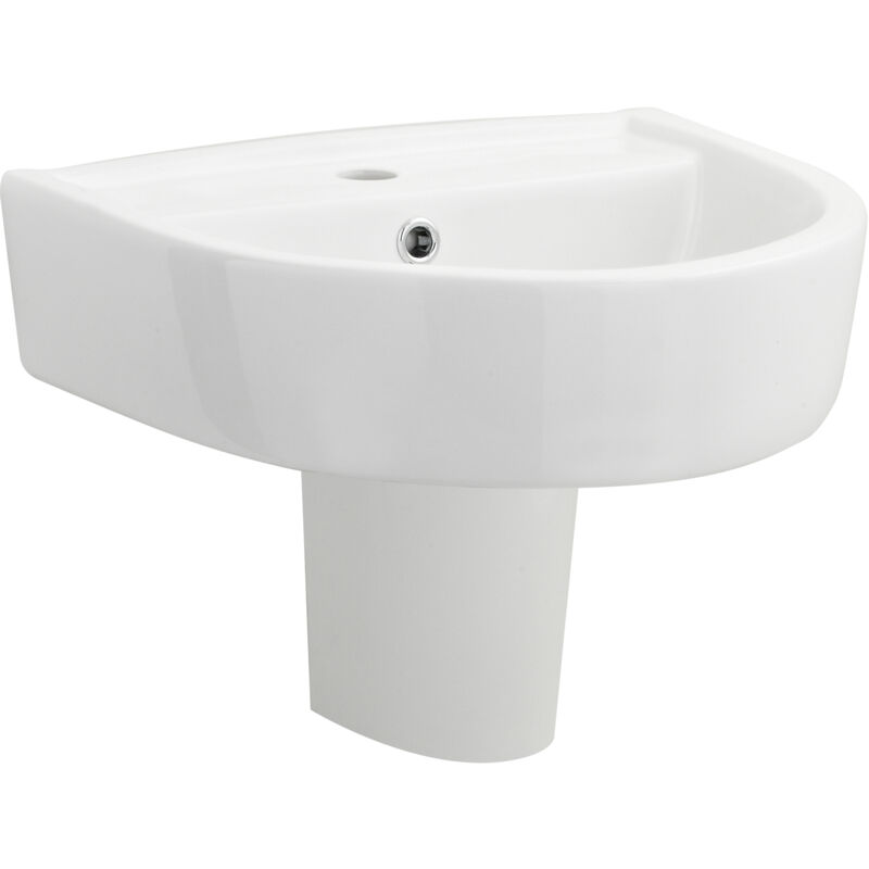 Balterley - 1 Tap Hole Basin & Semi Pedestal - 420mm
