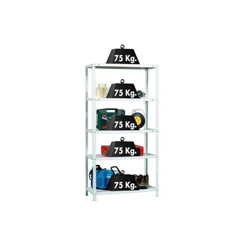 Simon Rack - Etagère de rangement 2000x1000x400mm Blanc Charge 75Kg - Advantage PLUS 5/400