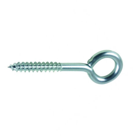 D-Work 100 Pitons à visser Acier Zingué 5 x 40 mm - Longueur 60 mm, Diamètre 5 mm, Anneau 13 mm - Norme NFE 25609 - Fixation idéale pour bricolage