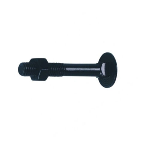 D-Work Boulons Tête Ronde Collet Carré 6 x 70 mm Zingués Noirs - 100 pièces - Longueur sous tête 70 mm - Diamètre 6 mm - Finition Zinguée Noire et Classe 4.8