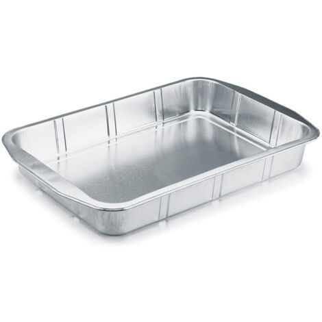 D-Work Plat à Gratin Rigide en Aluminium 3405 ml - Dimensions 368 x 249 x H. 48 mm - Épaisseur 48 mm - Usage Alimentaire - Résistance Température 380°C - Pratique et Écologique