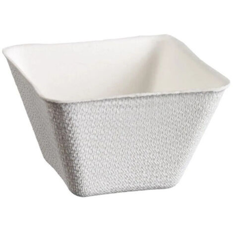 D-Work Verrines Pyramide en Pulpe de Canne 60ml - Paquet de 600 - Dimensions 57 x 57 x Ht. 35 mm - Écologique et Élégantes pour Buffets et Réceptions