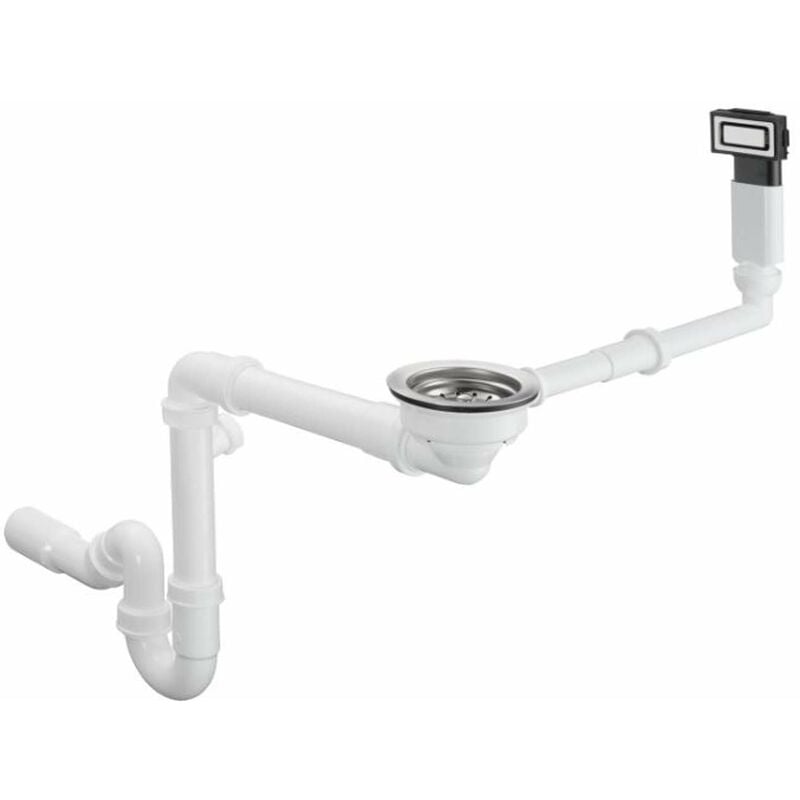 Garnitures de vidage - Garniture de vidage et de trop-plein pour évier, inox 43921800 - Hansgrohe