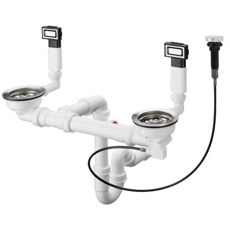 D15-11 Garniture de vidage automatique 370 x 370 acier inoxydable