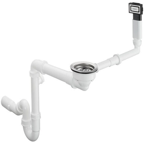 D16-10 Garniture de vidage manuelle pour simple cuve granite chroméé