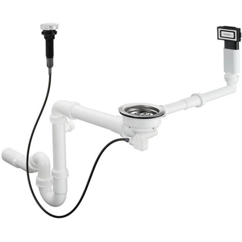 D16-11 Garniture de vidage automatique pour simple cuve granite chroméé