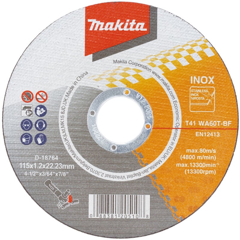 Makita D-18764-10 115mm Cut-Off Wheel - Pack of 10