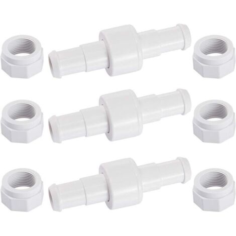 D20 Lot de 3 Raccords Rotatifs pour Tuyau D\'arrosage avec 6 Embouts D15 Compatibles avec Zodiac 180 280 380 Robot Nettoyeur Piscine