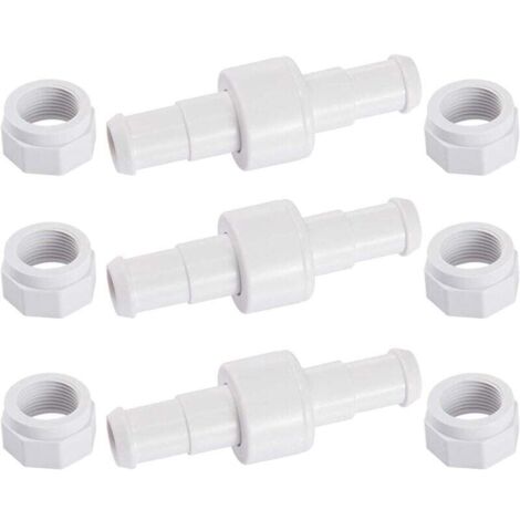 D20 Lot de 3 Raccords Rotatifs pour Tuyau D'arrosage avec 6 Embouts D15 Compatibles avec Zodiac Polaris 180 280 380 Robot Nettoyeur Piscine