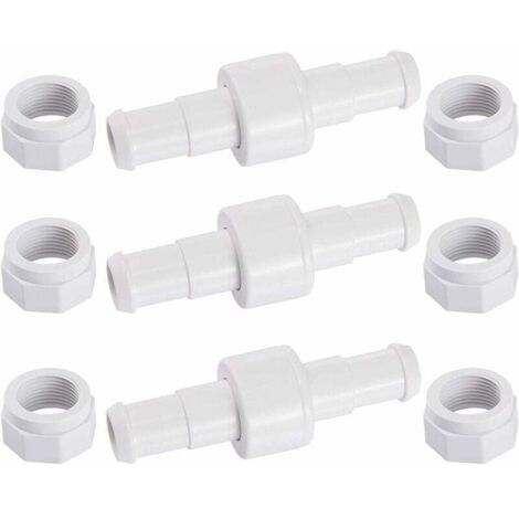 D20 Lot de 3 Raccords Rotatifs pour Tuyau D'arrosage avec 6 Embouts D15 Compatibles avec Zodiac Polaris 180 280 380 Robot Nettoyeur Piscine